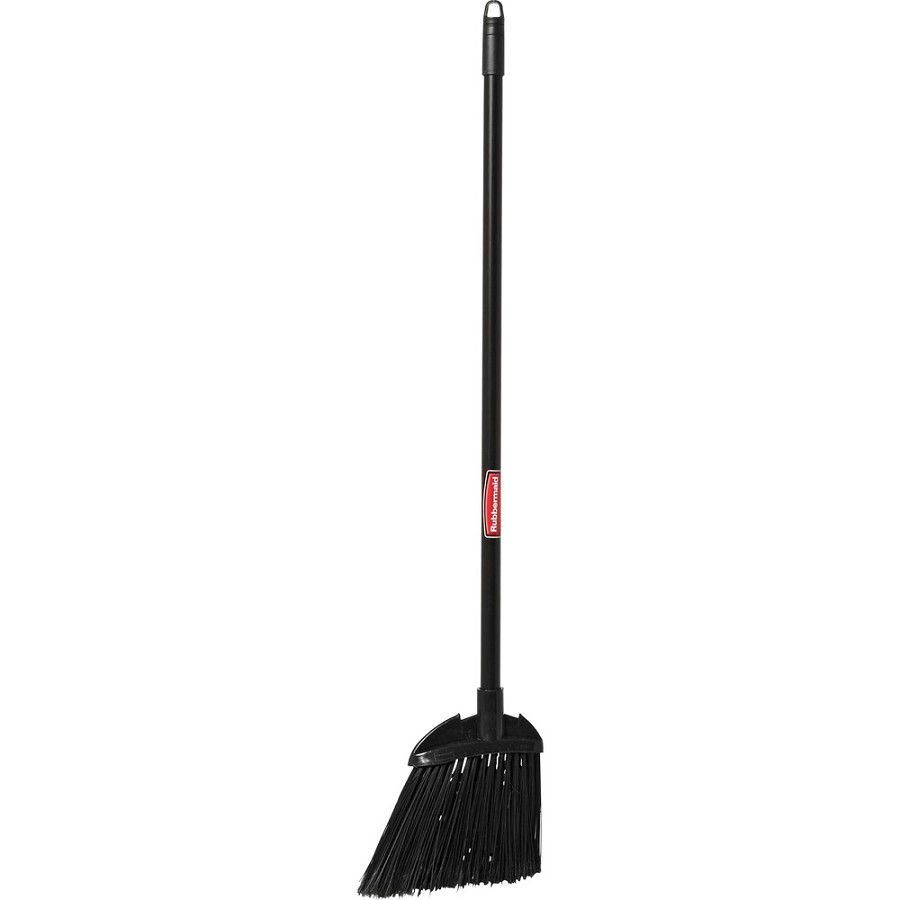 Rubbermaid Commercial Lobby Broom - 7.50' Polypropylene Bristle - 28' Handle Length - Black Metal, Metal Handle - Black - 6 / Carton 