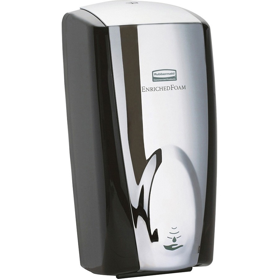 Rubbermaid Commercial Touch-free Auto Foam Dispenser - Automatic - Black, Chrome - 10 / Carton 