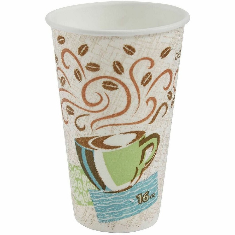 Dixie PerfecTouch 16 oz Insulated Paper Hot Coffee Cups by GP Pro - 16 fl oz - Multi - Paper - Coffee, Hot Drink - 50/Pack - 20 / Carton 