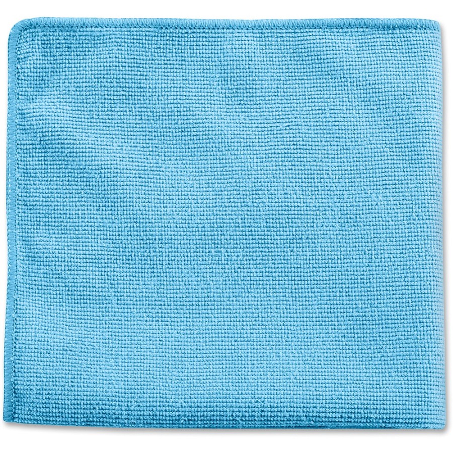 Rubbermaid Commercial Microfiber Cleaning Cloths - 12' Length x 12' Width - Reusable, Bleach-safe, Launderable, Chemical Resistant, Durable - Blue - 24/Pack - 12 / Carton 