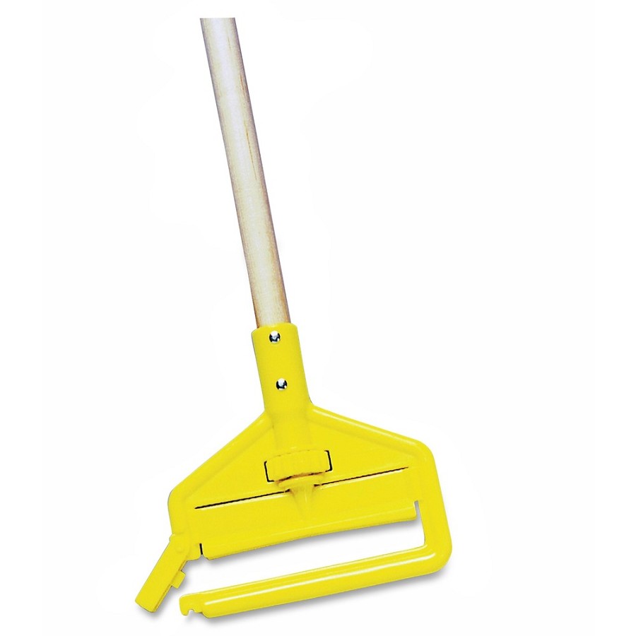 Rubbermaid Commercial 60' Invader Wet Mop Handle - 60' Length - Yellow - Hardwood - 12 / Carton 