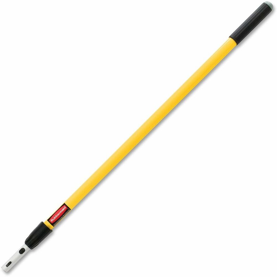 Rubbermaid Commercial Hygen Quick Connect Handle - 72' Length - Yellow - Aluminum - 6 / Carton 