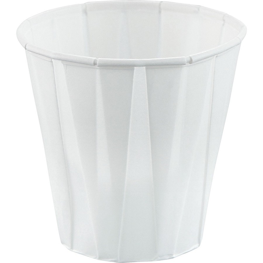 Solo 3.5 oz Treated Paper Souffle Portion Cups - 3.50 fl oz - White - Paper - Medicine - 100/Pack - 50 / Carton 