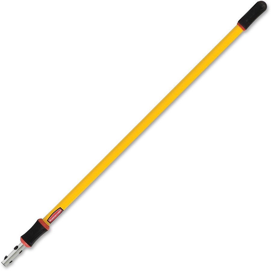 Rubbermaid Commercial 4'-8' Quick Connect Extension Pole - 96' Length x 1.40' Diameter - Yellow - Aluminum - 6 / Carton 