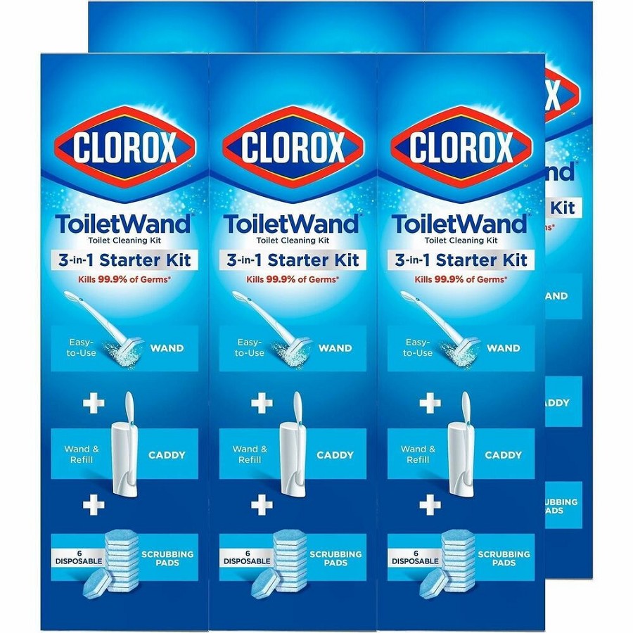 Clorox ToiletWand Disposable Toilet Cleaning System - Blue, White - 6 / Carton 