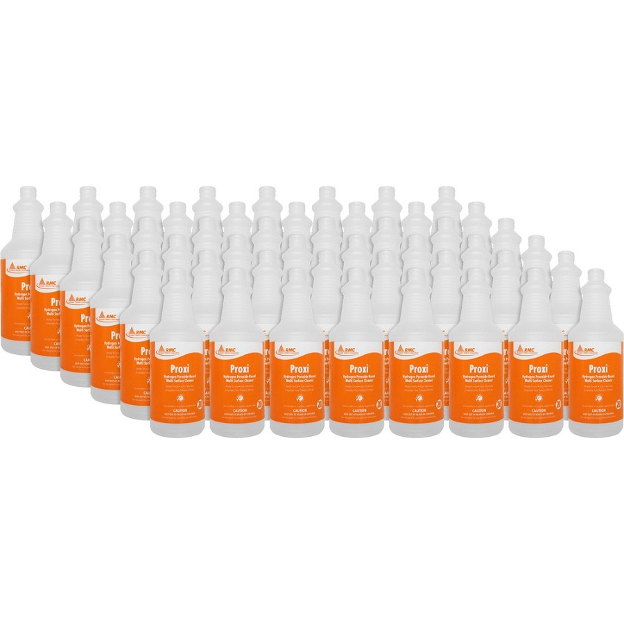RMC Proxi Cleaner Dispenser Bottles - Frosted Clear - Plastic - 48 / Carton 