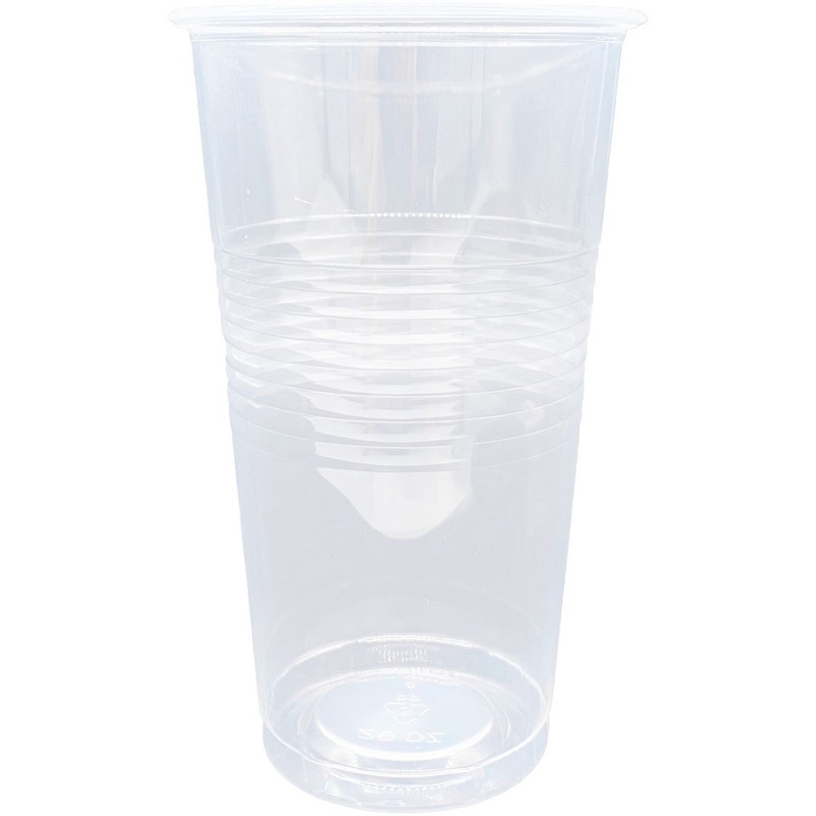 Genuine Joe 20 oz Transparent Beverage Cups - 20 fl oz - Clear - Plastic - Beverage, Picnic, Company, Event - 50/Bag - 12 / Carton 