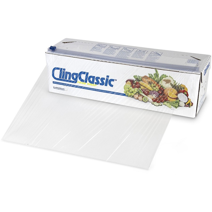 Berry Cling Classic Food Wrap - 18' Width x 2000 ft Length - Dispenser - Plastic - Clear - 1 Carton 