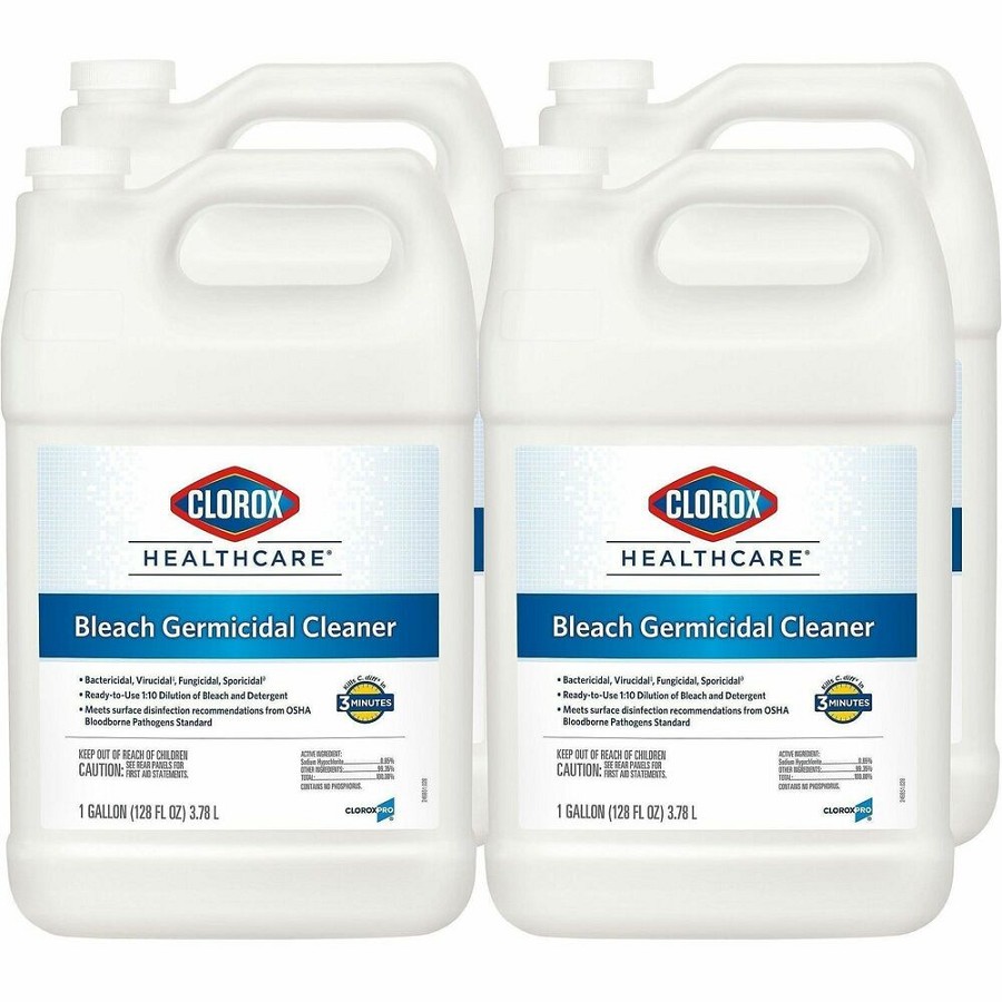 Clorox Healthcare Bleach Germicidal Cleaner Refill - For Multipurpose - Concentrate - Liquid - 128 fl oz (4 quart) - Recommended For: Germs Remover, Soil Remover, Virus Remover, Bacteria Remover, Fungi Remover, Mold Remover, Mildew Remover - Refillable, D 