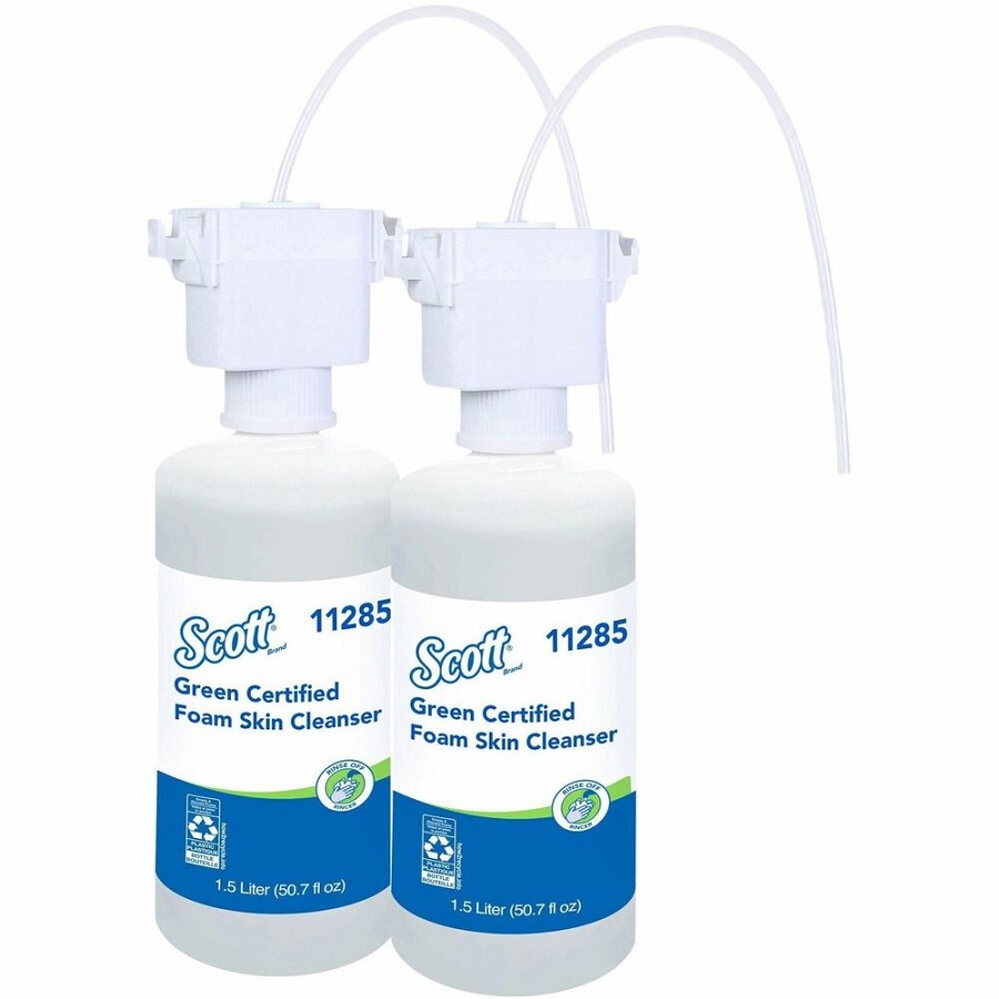 Scott Essential Green Certified Foam Skin Cleanser - Foam - 1.59 quart - Applicable on Hand - Fragrance-free, Dye-free - 2 / Carton 