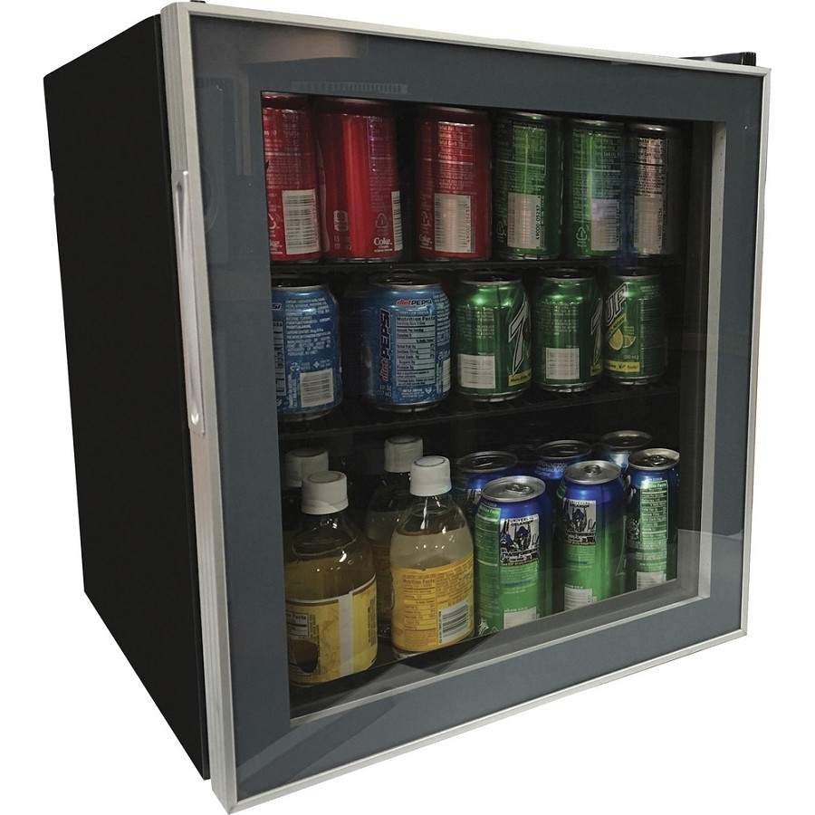 Avanti 1.6 cubic foot Beverage Cooler - 1.60 ft³ - Auto-defrost - Undercounter - Reversible - 1.60 ft³ Net Refrigerator Capacity - 120 V AC - 265 kWh per Year - Black - Freestanding 