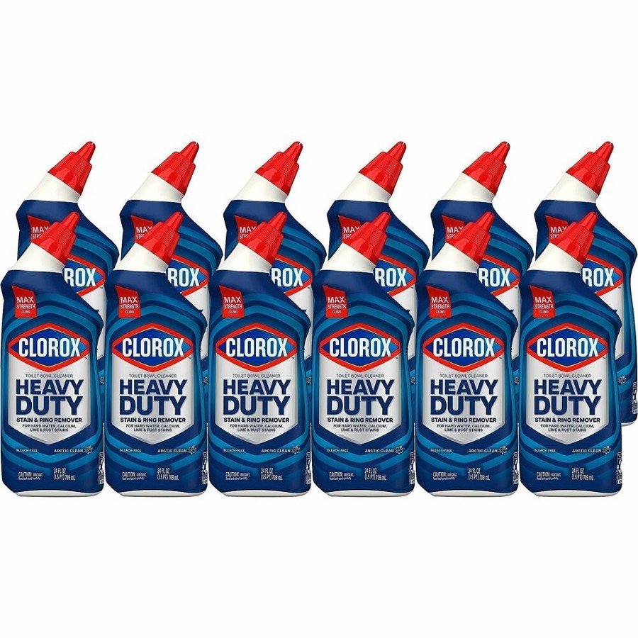 Clorox Toilet Bowl Cleaner Heavy-Duty Stain and Ring Remover - For Toilet Bowl - Liquid - 24 fl oz (0.8 quart) - Arctic Clean Scent - Recommended For: Stain Remover, Rust Remover, Bacteria Remover, Hard Water Remover, Limescale Remover, Dirt Remover, Grim 