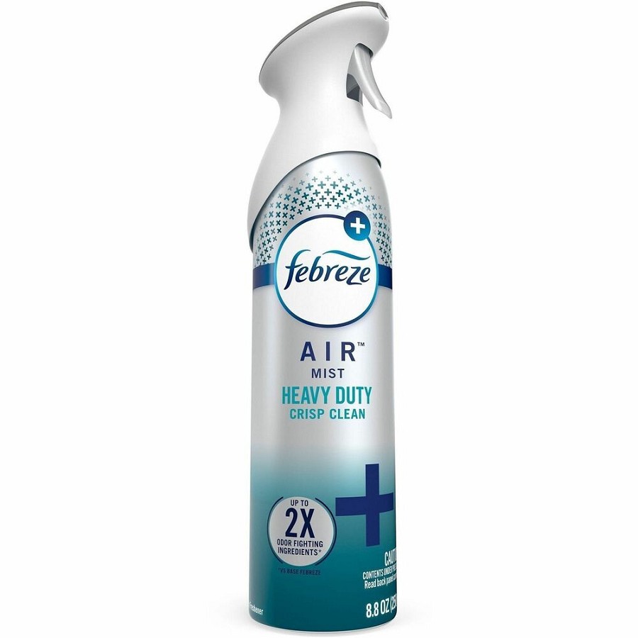 Febreze Air Freshener Spray - Spray - 8.8 fl oz (0.3 quart) - Crisp Clean - Odor Neutralizer, VOC-free, Heavy Duty - 6 / Carton 