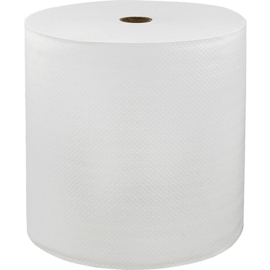 LoCor Hard Wound Roll Towels - 1 Ply - 7' Width x 800 ft Length - White - Virgin Fiber - 6 Rolls Per Carton - 6 / Carton 