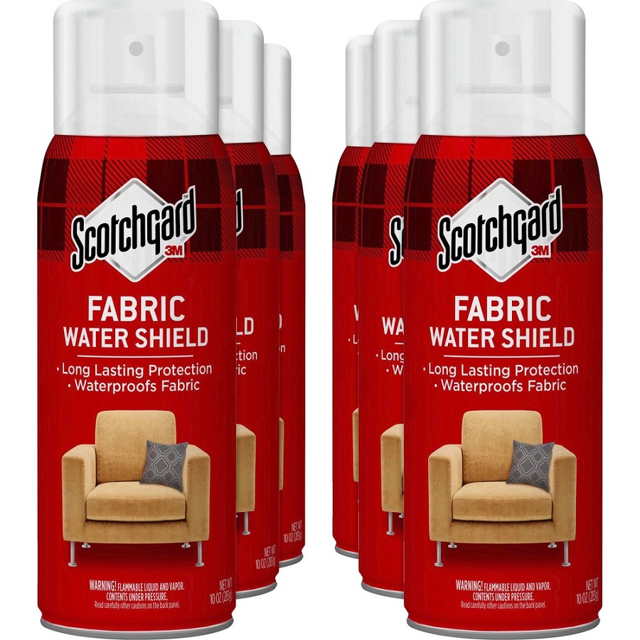Scotchgard Fabric Water Shield - For Fabric, Upholstery - Liquid - 10 fl oz (0.3 quart) - Recommended For: Stain Remover, Spill Remover - Odorless, Soil Resistant - Aqua - 6 / Carton 