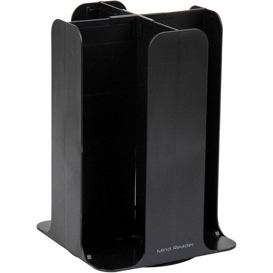Mind Reader Totem Breakroom Cup/Lid Holder - 80 Cup Capacity - Black - 1 Each 