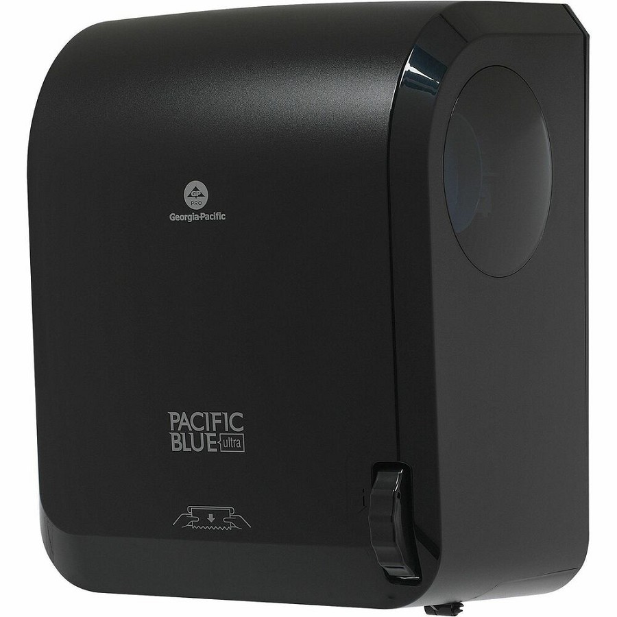 Pacific Blue Ultra Mechanical High-Capacity Paper Towel Dispenser - 16' Height x 12.9' Width x 8.9' Depth - Black - Durable, Heavy Duty, Touch-free - 1 Each 