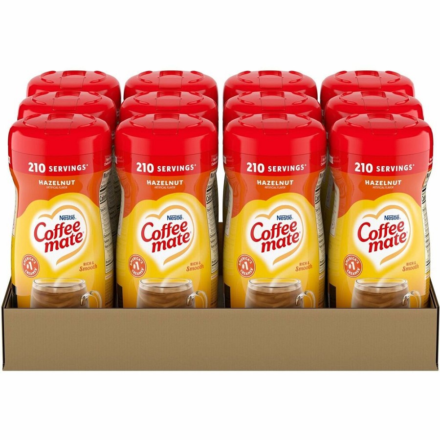 Coffee mate Hazelnut Powdered Coffee Creamer - Hazelnut Flavor - 0.94 lb (15 oz) - 1692 Serving - 12 / Carton 