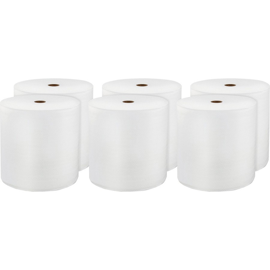 LoCor Hardwound Roll Towels - 1 Ply - 8' Width x 800 ft Length - White - Virgin Fiber - 6 / Carton 