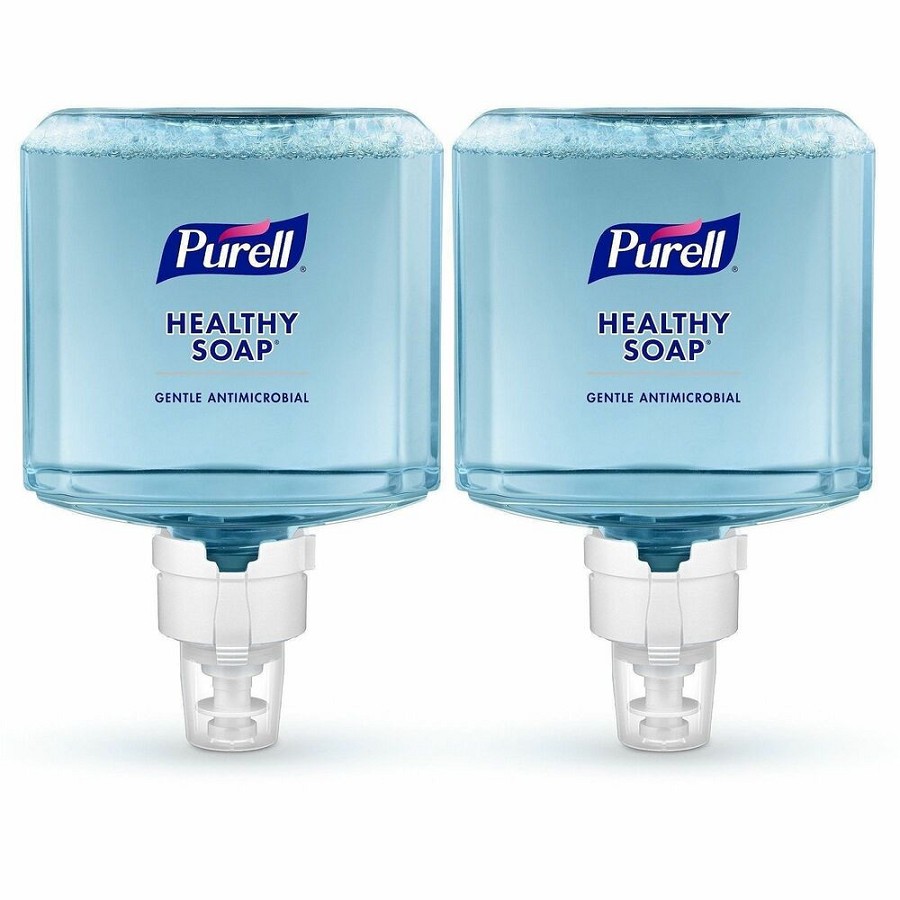 PURELL ES8 HEALTHY SOAP  0.5% BAK Antimicrobial Foam - 1.27 quart - Kill Germs - Hand, Skin - Moisturizing - Blue - Dye-free, Bio-based - 2 / Carton 