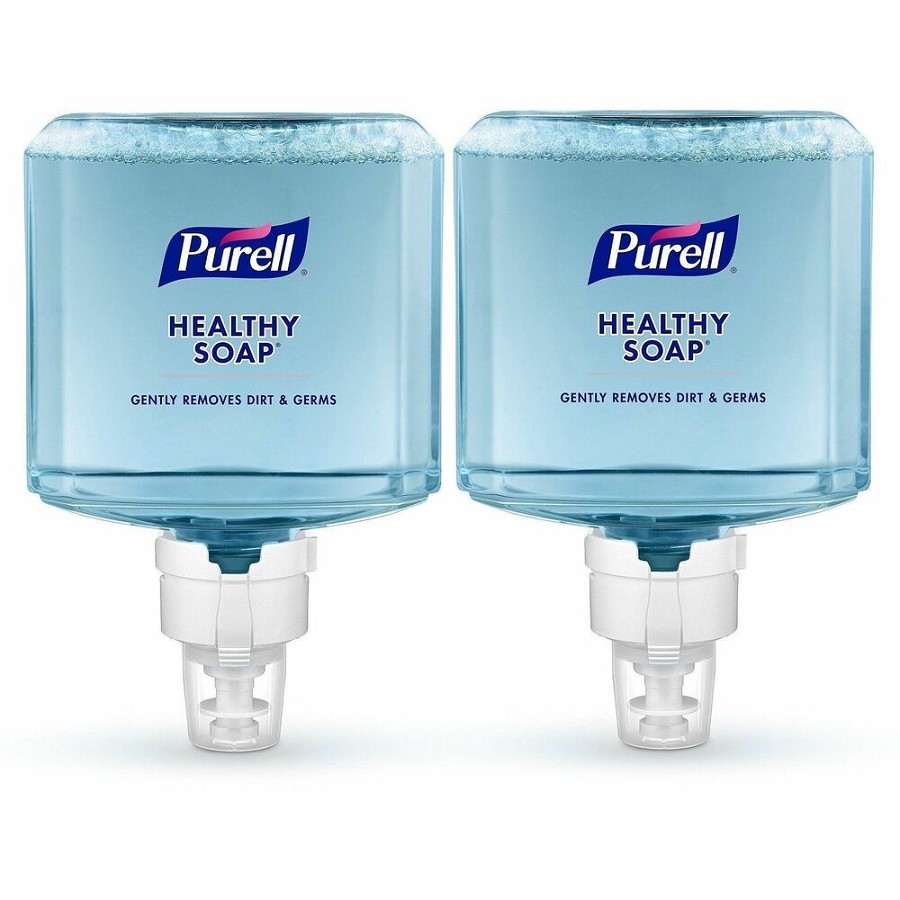 PURELL ES8 Professional Fresh Scent Foam HEALTHY SOAP - Fresh Scent - 1.27 quart - Dirt Remover, Kill Germs - Hand, Skin - Moisturizing - Blue - Dye-free, Pleasant Scent, Bio-based, Phthalate-free, Paraben-free, Triclosan-free - 2 / Carton 