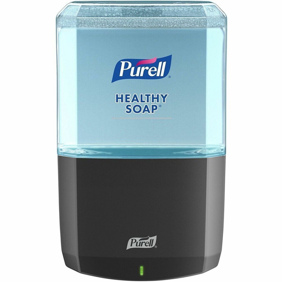 PURELL ES6 Touch-free Hand Soap Dispenser - Automatic - 1.27 quart Capacity - Support 4 x C Battery - Locking Mechanism, Durable, Wall Mountable, Touch-free - Graphite - 1 Each 