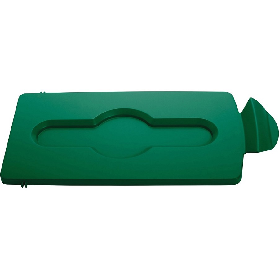 Rubbermaid Commercial Slim Jim Green Closed Lid Insert - Green - Plastic - 1 Each 