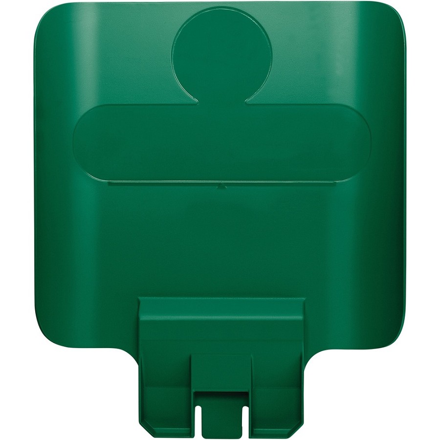 Rubbermaid Commercial Slim Jim Green Recycle Billboard - Green - Plastic - 1 Each 