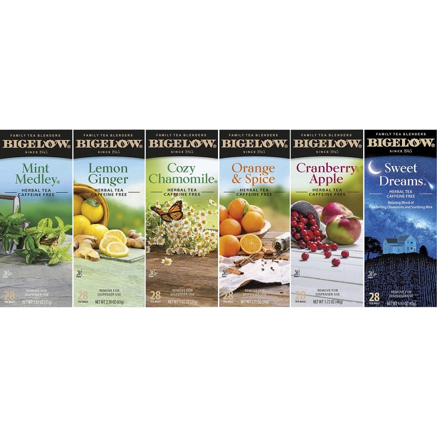 Bigelow Assorted Flavor Herbal Tea Bag - 28/Box - 6 / Carton 