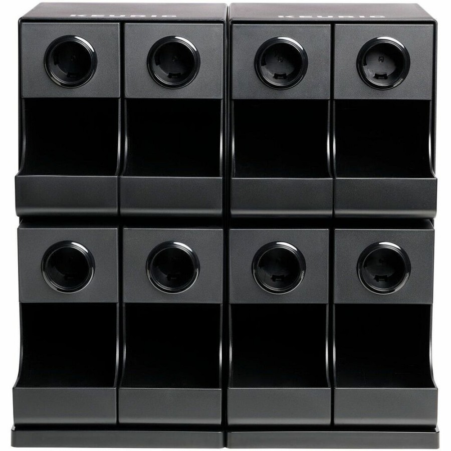 Keurig 8-Compartment Modular Merchandiser - 24 x Coffee Pod - 8 Compartment(s) - 17.20' Height x 17.80' Width x 14.50' Depth - Black - 2 / Pack 