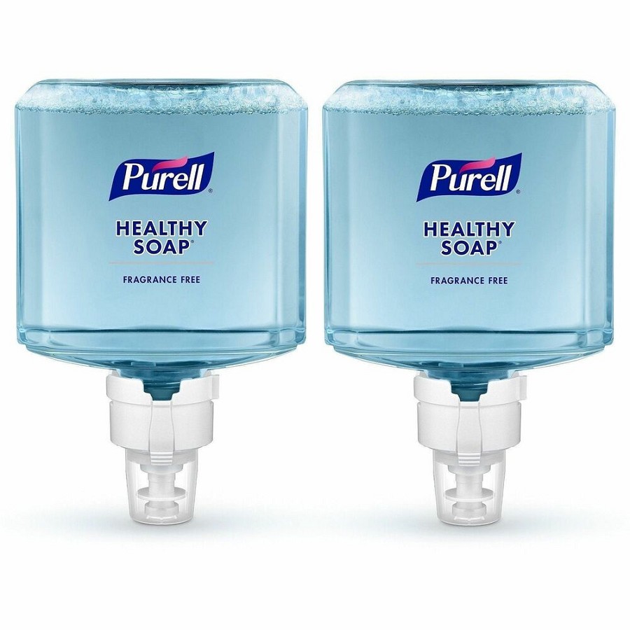 PURELL ES8 HEALTHY SOAP  Gentle & Free Foam - Fresh Fruit Scent - 1.27 quart - Dirt Remover, Bacteria Remover - Hand, Healthcare, Skin - Moisturizing - Clear - Fragrance-free, Dye-free, Phthalate-free, Paraben-free, Triclosan-free, Bio-based - 2 / C 