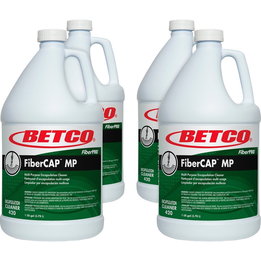 Betco FiberCAP MP Multipurpose Cleaner - 128 fl oz (4 quart) - Quick Drying, Non-flammable - Clear - 4 / Carton 