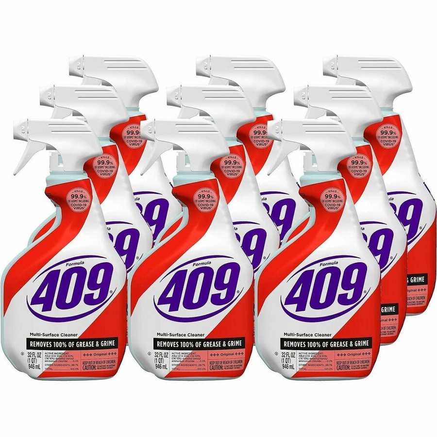 Formula 409 Multi-Surface Cleaner - For Multi Surface - Spray - 32 fl oz (1 quart) - Original Scent - Recommended For: Grease Remover, Mold Remover, Mildew Remover, Grime Remover, Germs Remover - Anti-bacterial, Deodorize, Disinfectant - White, Red Spray 