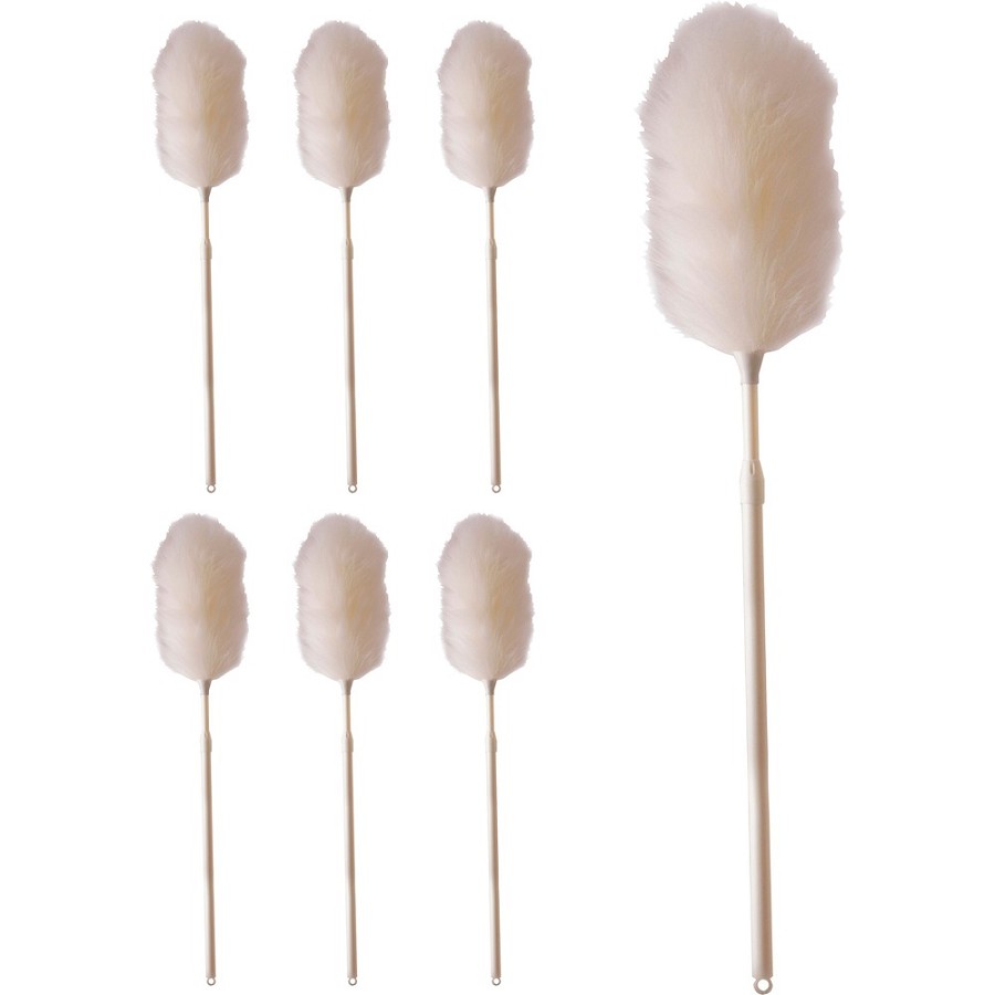 Ettore Lightweight Lambswool Duster - Lamb's Wool Bristle - 42' Handle Length - White - 6 / Carton 