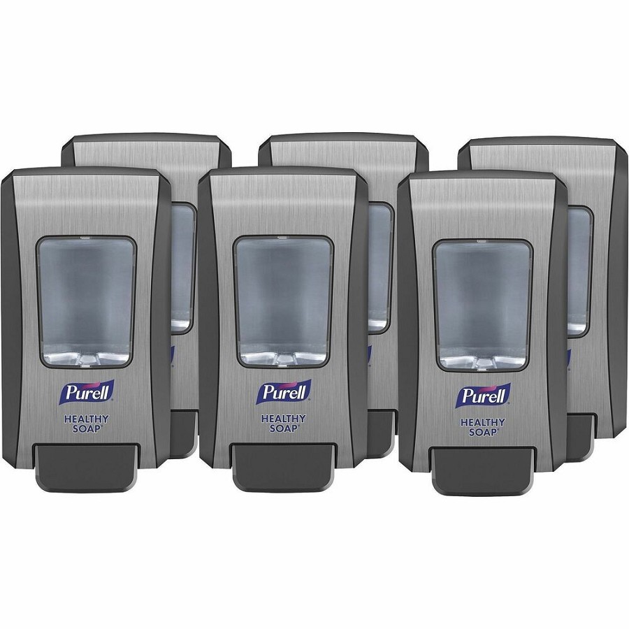 PURELL FMX-20 Foam Soap Dispenser - Manual - 2.11 quart Capacity - Site Window, Locking Mechanism, Durable, Wall Mountable, Rugged - Graphite - 6 / Carton 