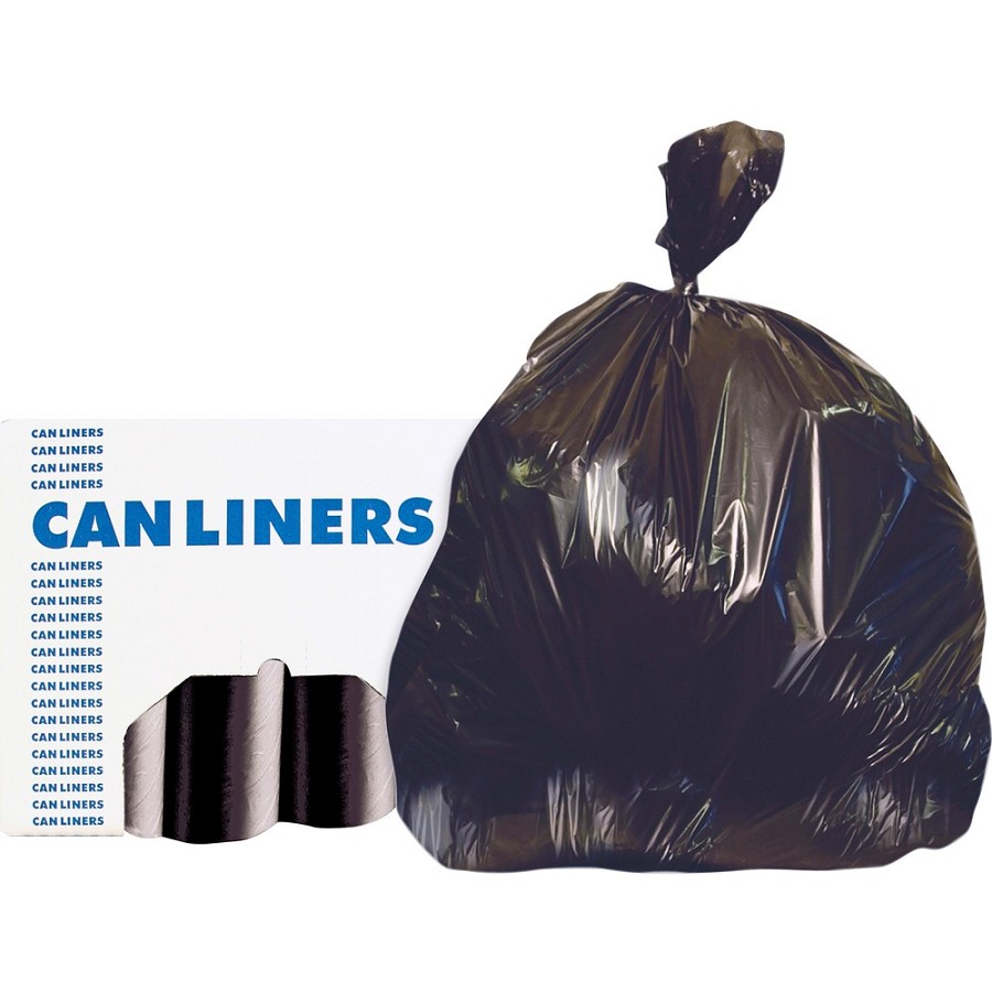 Heritage Accufit RePrime Can Liners - 55 gal Capacity - 53' Length x 40' Width x 1.30 mil (33 Micron) Thickness - Low Density - Black - Linear Low-Density Polyethylene (LLDPE) - Garbage - 50/Box - 3 / Carton 