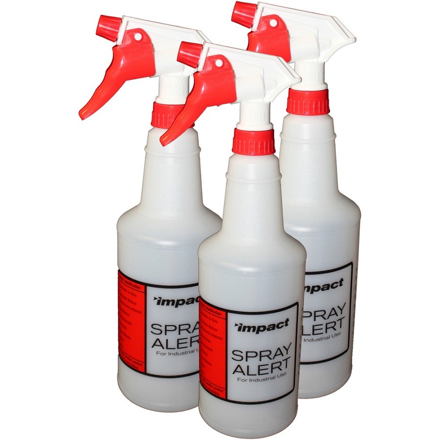 Spray Alert Spray Bottle - Leak Proof - 10.6' Height x 4.5' Width - White - 3/Pack - 32 / Carton 
