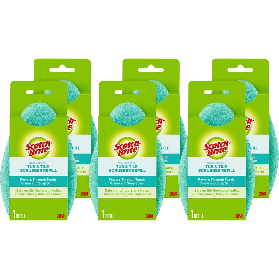 Scotch-Brite Bath Scrubber Refills - Blue - 6 / Carton 