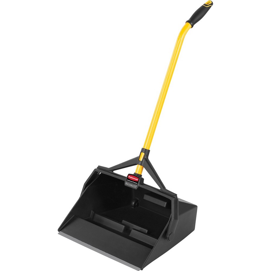 Rubbermaid Commercial Maximizer Wet/Dry Debris Pan - Polypropylene - Black, Yellow - 6 / Carton 