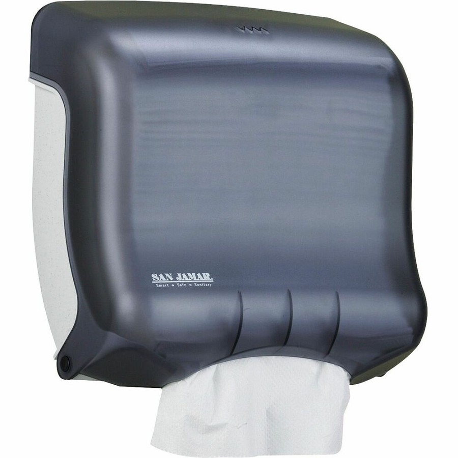 San Jamar UltraFold Towel Dispenser - C Fold, Multifold Dispenser - 240 x Sheet C Fold, 400 x Sheet Multifold - 11.5' Height x 11.5' Width x 6' Depth - Pearl Black - 6 / Carton 