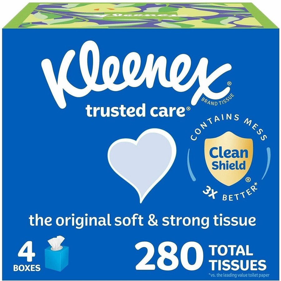 Kleenex Trusted Care Tissues - 2 Ply - 8.20' Width x 8.40' Length - White - 70/Box - 12 / Carton 