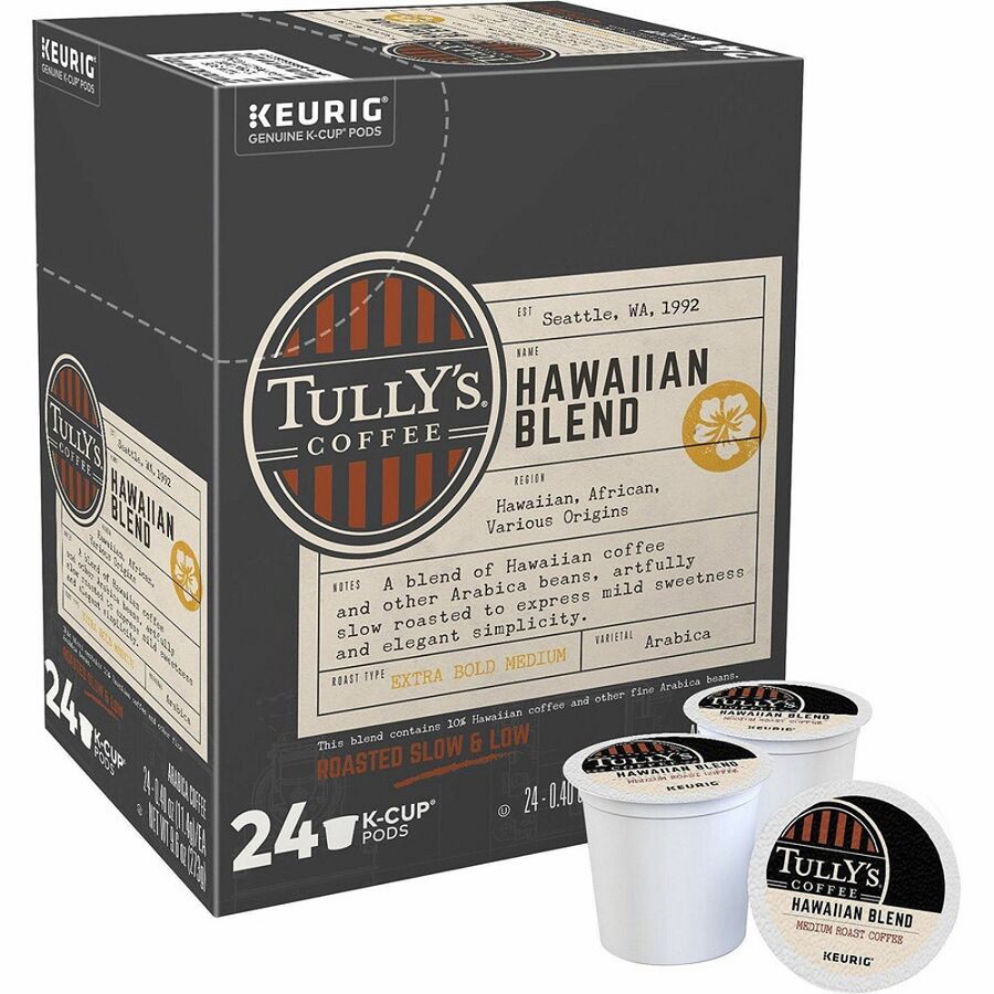 Green Mountain Coffee K-Cup Hawaiian Blend Coffee - Compatible with Keurig Brewer - K-Cup - Hawaiian Blend - 24/Box - 4 / Carton 