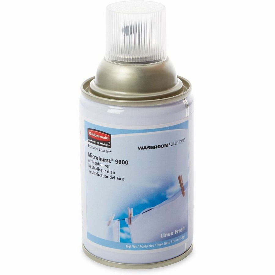 Rubbermaid Commercial Microburst 9000 Linen Fresh Air Spray - Spray - Linen Fresh - Long Lasting, Odor Neutralizer - 4 / Carton 
