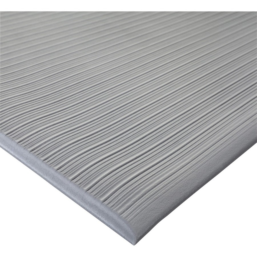 Genuine Joe Air Step Mat - Exercise - 60' Length x 36' Width x 0.375' Thickness - Rectangular - Vinyl Foam - Gray - 1 Each 