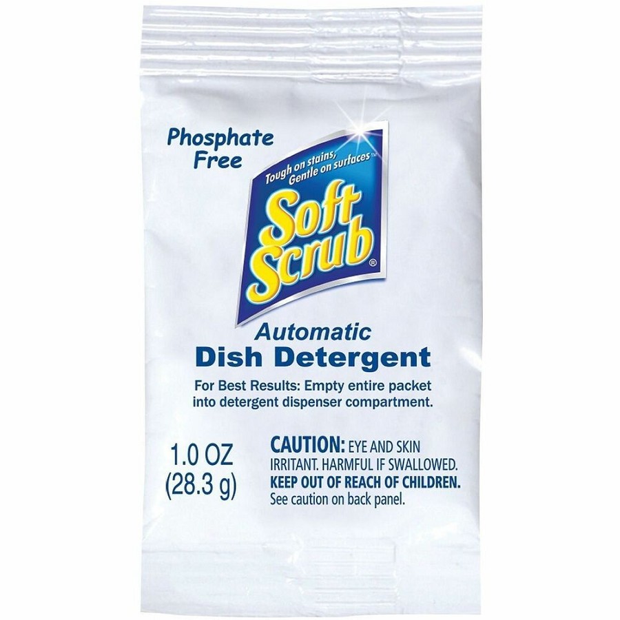 Soft Scrub Dishwasher Detergent Packs - 1 oz (0.06 lb) - Citrus Scent - Pleasant Scent, Phosphate-free - White - 200 / Carton 