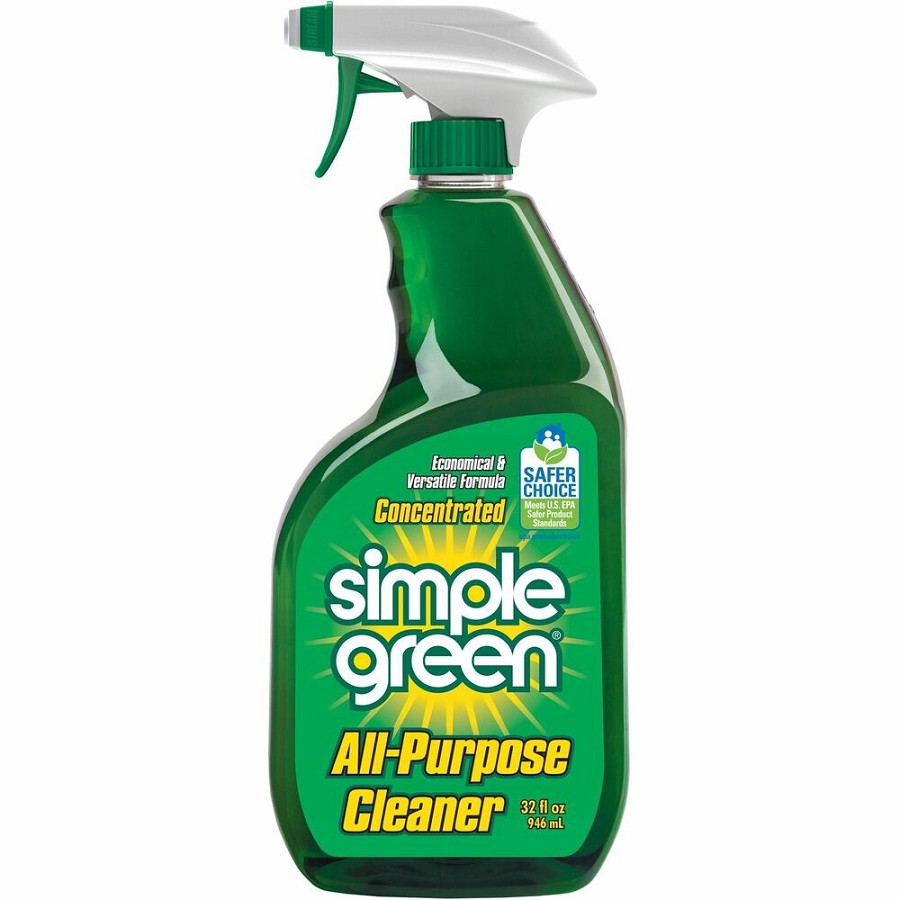 Simple Green All-Purpose Concentrated Cleaner - For School, Government Facilities, University - Concentrate - Liquid - 32 fl oz (1 quart) - Original Scent - Non-abrasive, Non-flammable - Green - 12 / Carton 