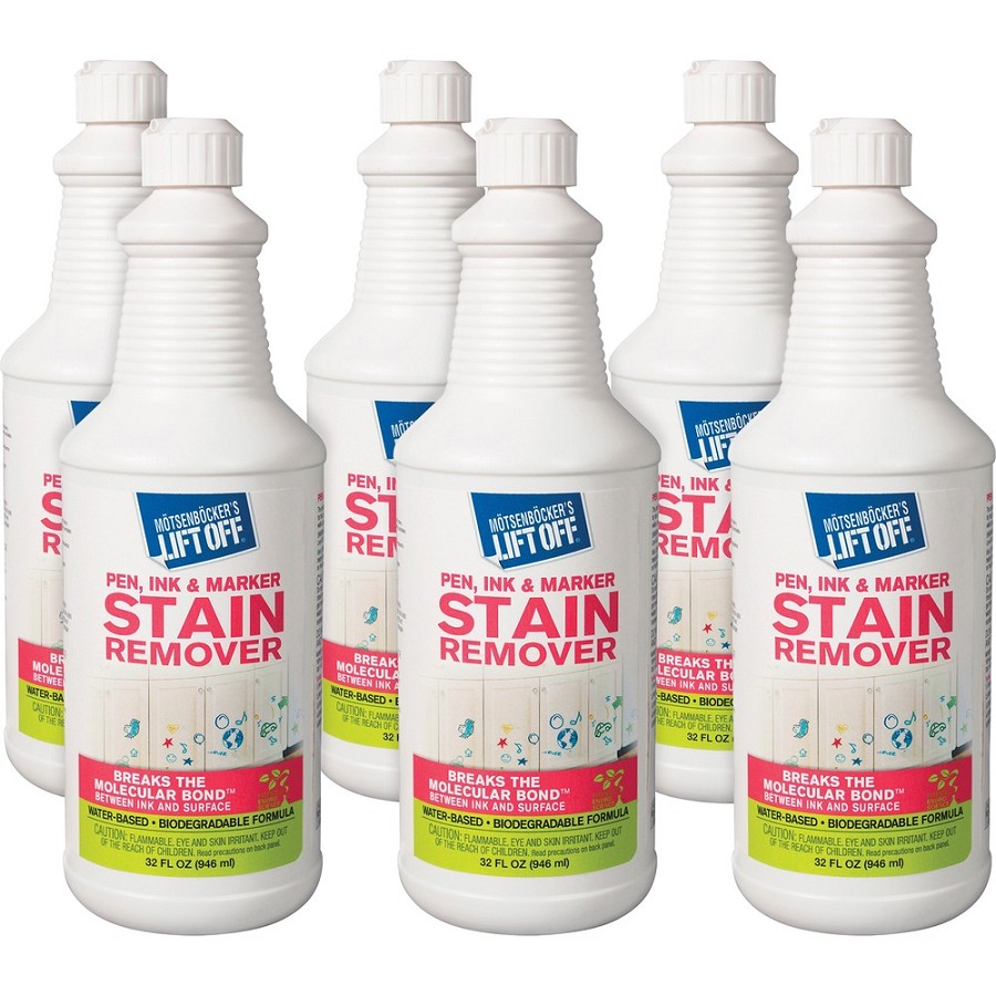 Mötsenböcker's Lift Off Pen/Ink/Marker Stain Remover - For Wall, Countertop, Desk, Wood, Plastic, Tile, Vinyl, Laminate, Metal - Liquid - 32 fl oz (1 quart) - Recommended For: Stain Remover, Ink Remover, Pen Mark Remover, Dry-Erase Marker Remover, Permane 