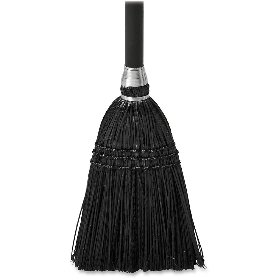 Rubbermaid Commercial Executive Series Lobby Broom - Synthetic Bristle - 7' Overall Length - Wood Handle - 12 / Carton 