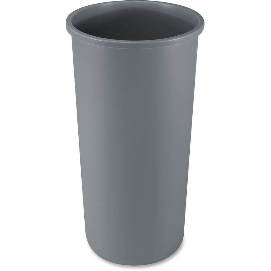Rubbermaid Commercial Untouchable Round Container - 22 gal Capacity - Round - Crack Resistant, Durable - 30.1' Height x 15.8' Diameter - Linear Low-Density Polyethylene (LLDPE) - Gray - 4 / Carton 