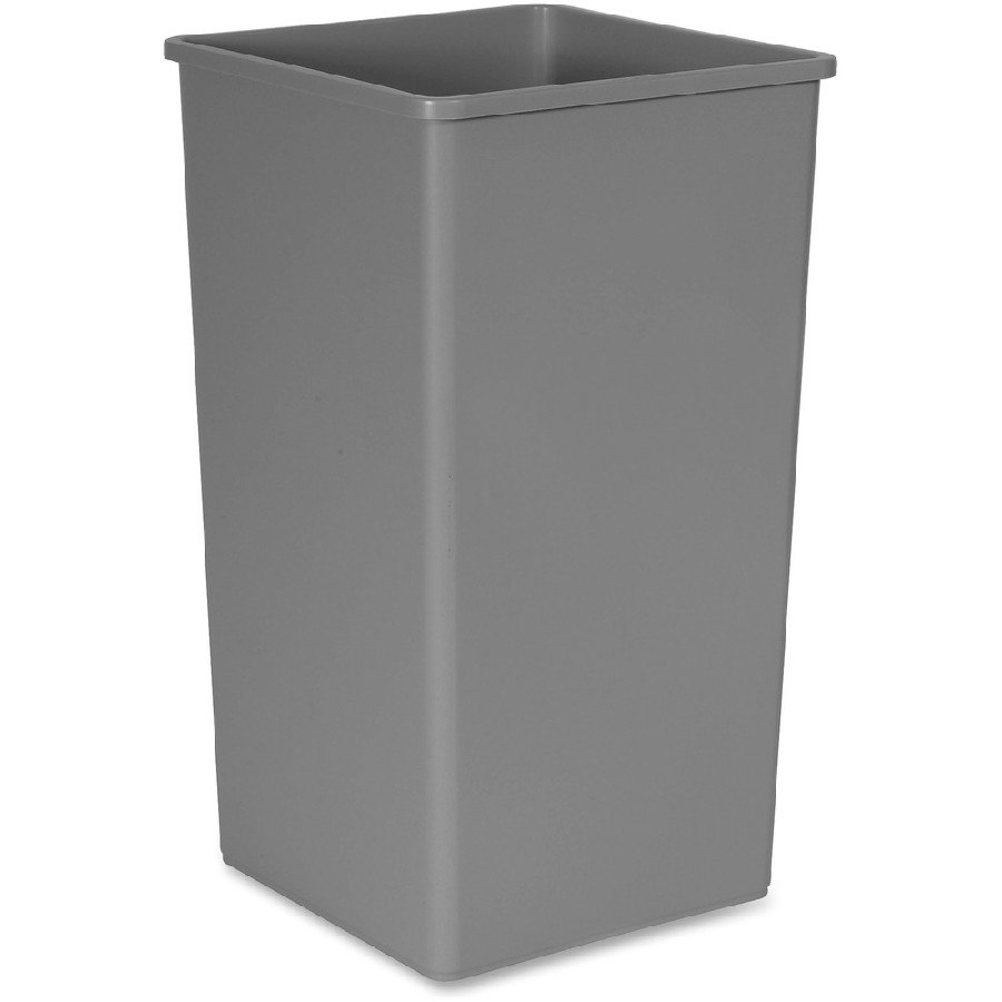 Rubbermaid Commercial Untouchable Square Container - 50 gal Capacity - Square - Crack Resistant, Durable, Compact, Rugged - 34.3' Height x 19.5' Width x 19.5' Depth - Plastic - Gray - 4 / Carton 